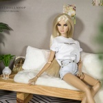 Photo of Диван для кукол 1/6 30см "Розовая акация"