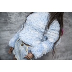 Photo of Кофта "пушистое облачко" голубая с белым