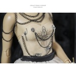 Photo of Корсаж Нюд с тату и украшение на шею/плечи