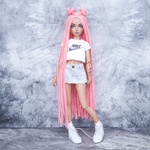 Photo of Парик "Персик" с блестящими нитями 6-7 Minifee (голова 17см)