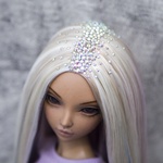 Photo of Парик со стразами - Пастельный блонд 6-7 Minifee (17см)