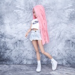 Photo of Парик "Персик" с блестящими нитями 6-7 Minifee (голова 17см)