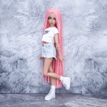 Photo of Парик "Персик" с блестящими нитями 6-7 Minifee (голова 17см)