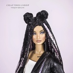 Photo of Парик на ОГ 8.9 (ФР, Межевика, и пр.) - черный с розовым