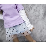 Photo of Лонгслив с комбинированными рукавами св. фиолетовый