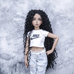 Photo of Парик "черный" гофре 6-7 Minifee 17см