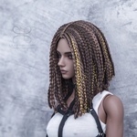 Photo of Парик "коричневый с золотом" 5-6 Iple Fid 14.5см