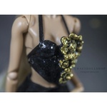 Photo of Корсаж черный с золотыми цветами для Fashion Royalty