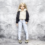 Photo of Бомбер - пайетки "черный", с капюшоном