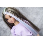 Photo of Парик со стразами - Пастельная прядка 6-7 Minifee (17см)