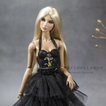 Photo of Корсаж черный с ирисом для Fashion Royalty