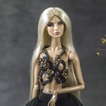 Photo of Корсаж черный с золотом для Fashion Royalty