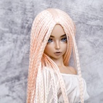 Photo of Парик "Персик-розовый-желтый" омбре 6-7 Minifee (17см)