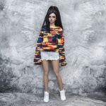 Photo of Свитер Яркий с удлиненными рукавами