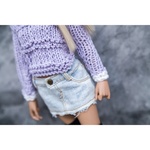 Photo of Свитер с св. фиолетовый с белым