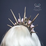 Photo of Диадема череп, шипы и цветы