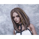 Photo of Парик "коричневый с золотом" 5-6 Iple Fid 14.5см