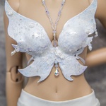 Photo of Корсаж Бабочка - белый голографик