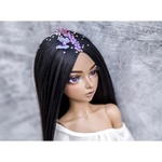 Photo of Парик Черный с бабочками и стразами 6-7 Minifee (17см)