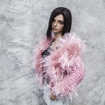 Photo of Кофта розовая, пушистая, с блеском, без застежки