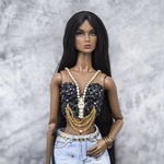 Photo of Корсаж черный с золотым для Nu Face