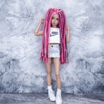 Photo of Парик "Розово-черный" 6-7 Minifee (17см)