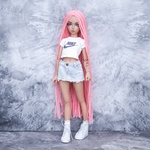 Photo of Парик "Персик" с блестящими нитями 6-7 Minifee (голова 17см)