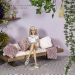 Photo of Диван для кукол 1/6 30см "Бук - палисандр"