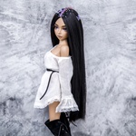 Photo of Парик Черный с бабочками и стразами 6-7 Minifee (17см)