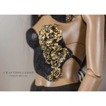 Photo of Корсаж Черный бархат с золотыми цветами