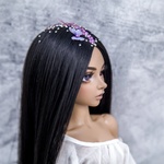 Photo of Парик Черный с бабочками и стразами 6-7 Minifee (17см)