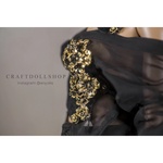 Photo of Корсаж Черный бархат с золотыми цветами