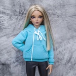 Photo of Худи с капюшоном аква - с рисунком