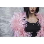 Photo of Кофта розовая, пушистая, с блеском, без застежки