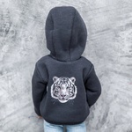 Photo of Худи с капюшоном т. серый - тигр