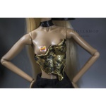 Photo of Корсаж черный с золотом для Fashion Royalty