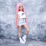 Photo of Парик "Персик" с блестящими нитями 6-7 Minifee (голова 17см)