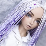 Photo of Парик "Серо-фиолетовый" без страз 6-7 Minifee 17см