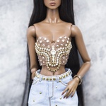 Photo of Корсаж шампань с золотом для Nu Face